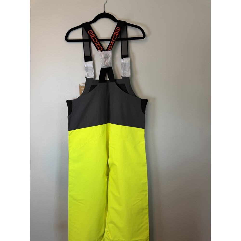 Grundens Full Share Fishing Bib Hi Visibility Yellow/gray Sz M NWT $170 - Picture 4 of 16